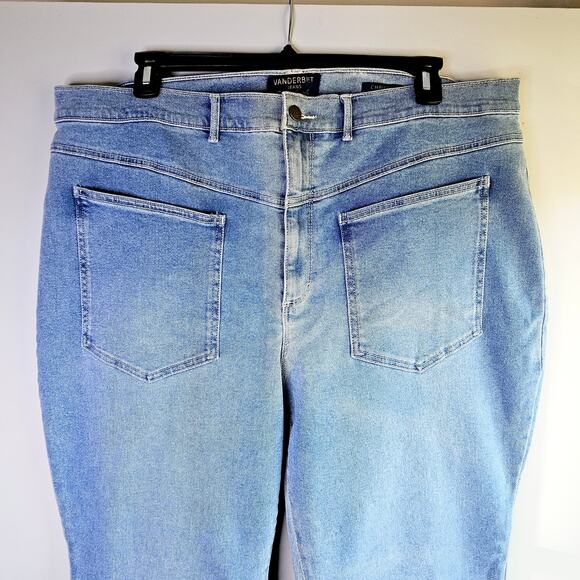 Gloria Vanderbilt Chrissie High Rise Flare Leg Front Patch Pockets Plus Size 22W - Picture 3 of 14